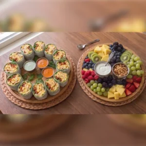 Breakfast Bundle mixed healthy & happy wraps + fresh seasonal fruit